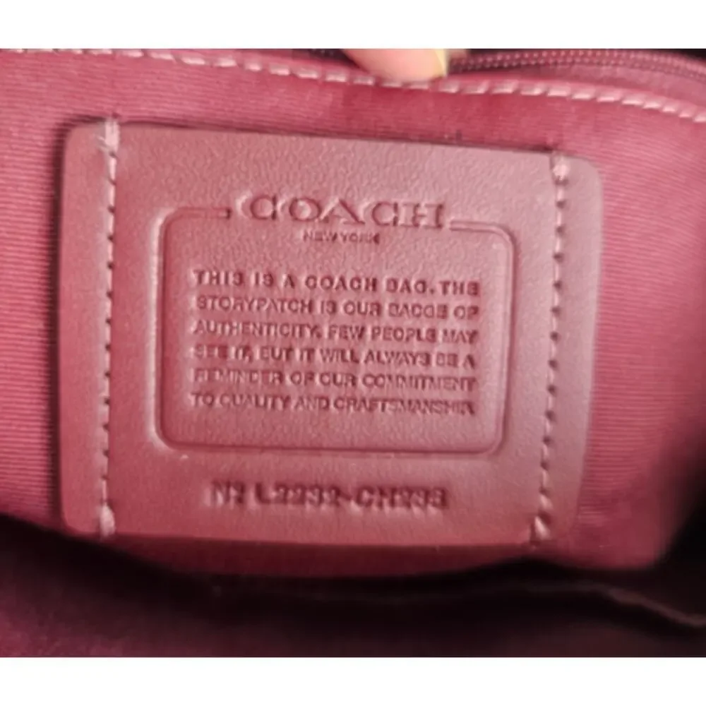 Coach Gallery Tote Bag Light Coral Pink Leather Work Travel Laptop Purse CH285